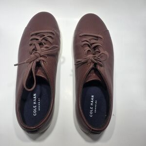 Cole Haan Men’s Size 12M Burgundy Textured Leather Lace Up Comfort Shoes